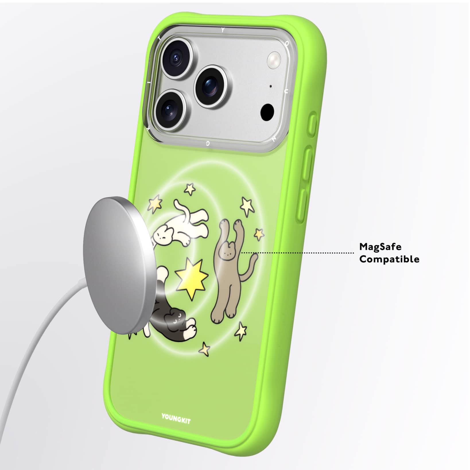 قاب Youngkit یانگ کیت Cat Diary Series سبز